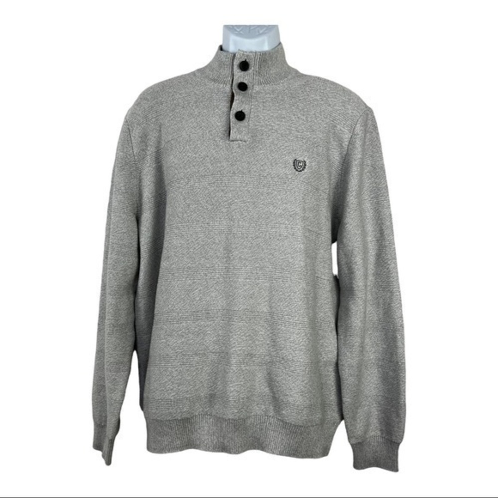 Chaps Men Sweater Long Sleeve Pullover Gray Sz XL